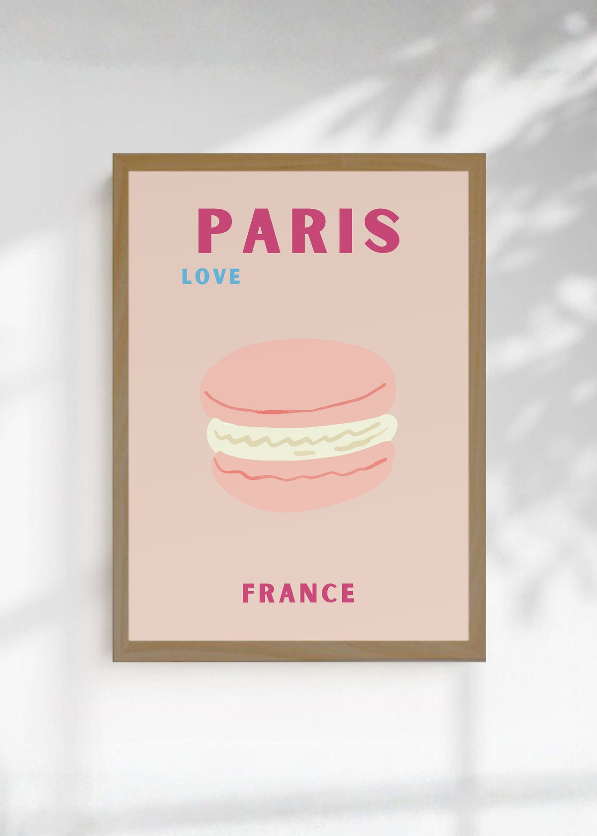 Cuadro Decorativo Travel, París, Francia, Macaron Rosa