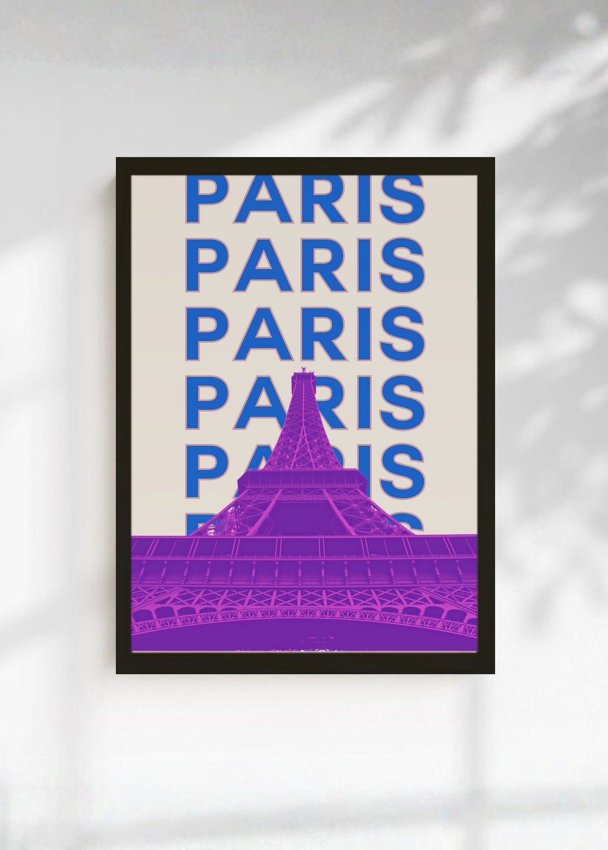 Cuadro Decorativo Travel, París Torre Eiffel, Francia, Violeta