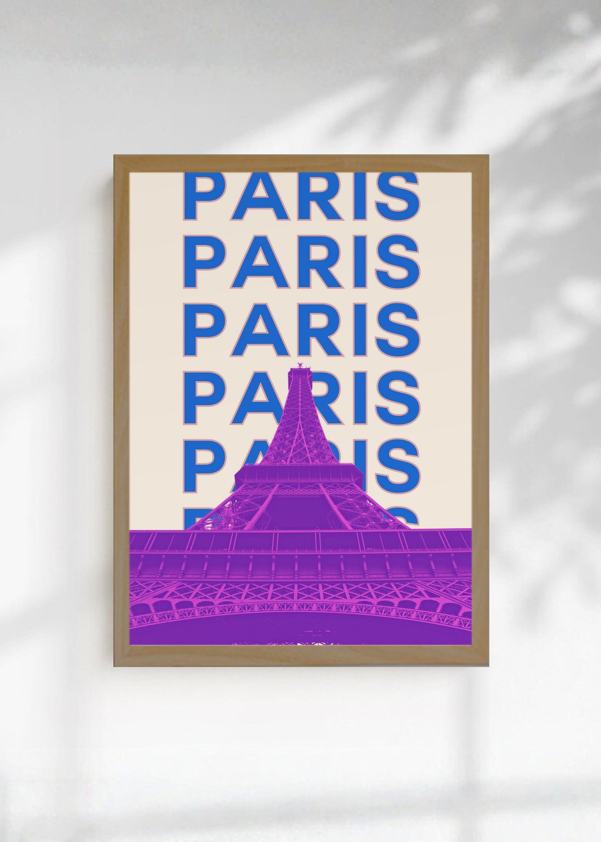 Cuadro Decorativo Travel, París Torre Eiffel, Francia, Violeta