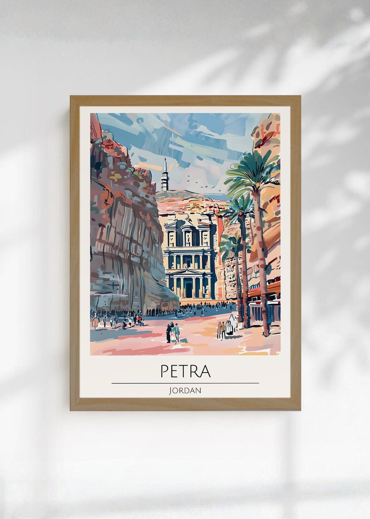 Cuadro Decorativo Travel, Petra, Jordania, Ilustración Ruinas