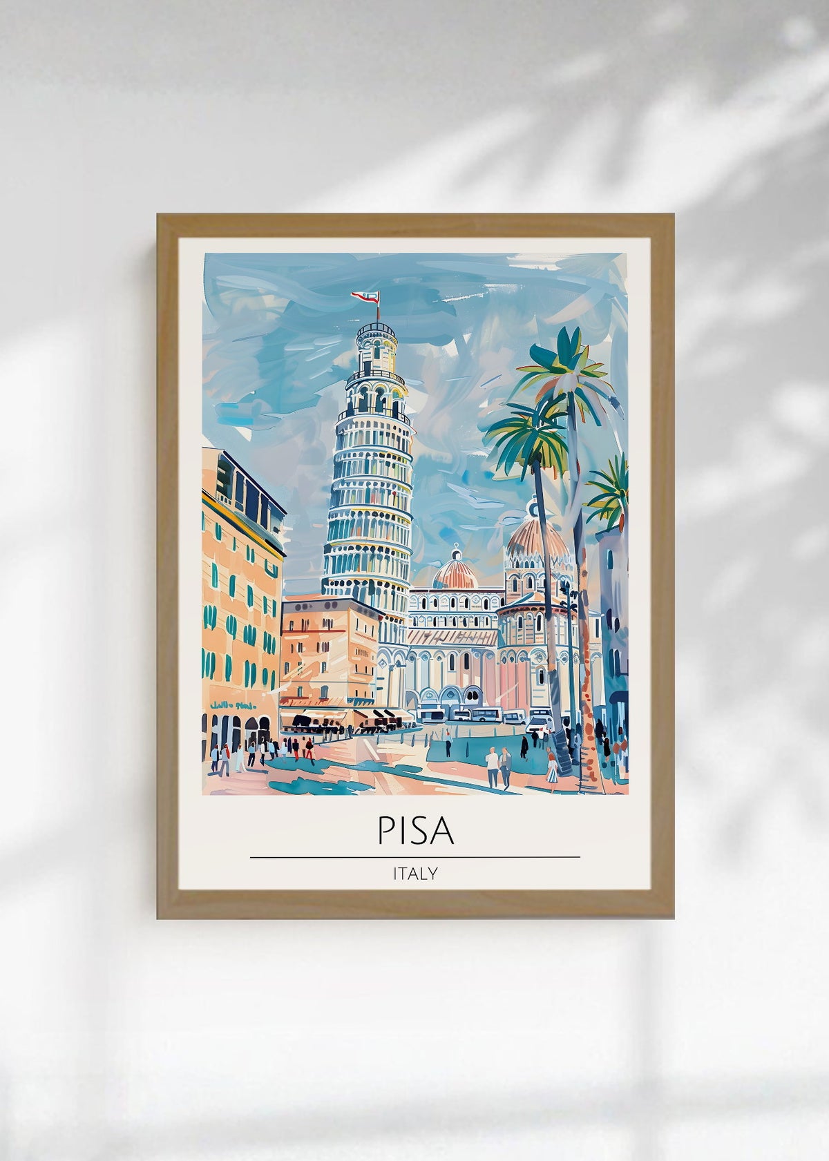 Cuadro Decorativo Travel, Pisa, Italia, Ilustración Torre