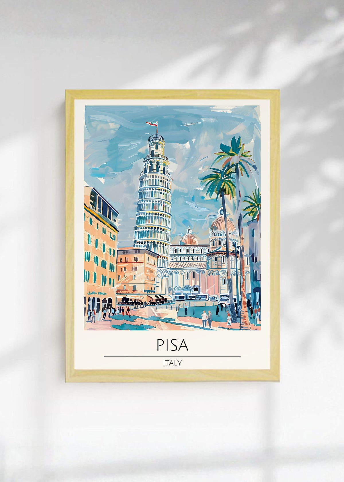 Cuadro Decorativo Travel, Pisa, Italia, Ilustración Torre
