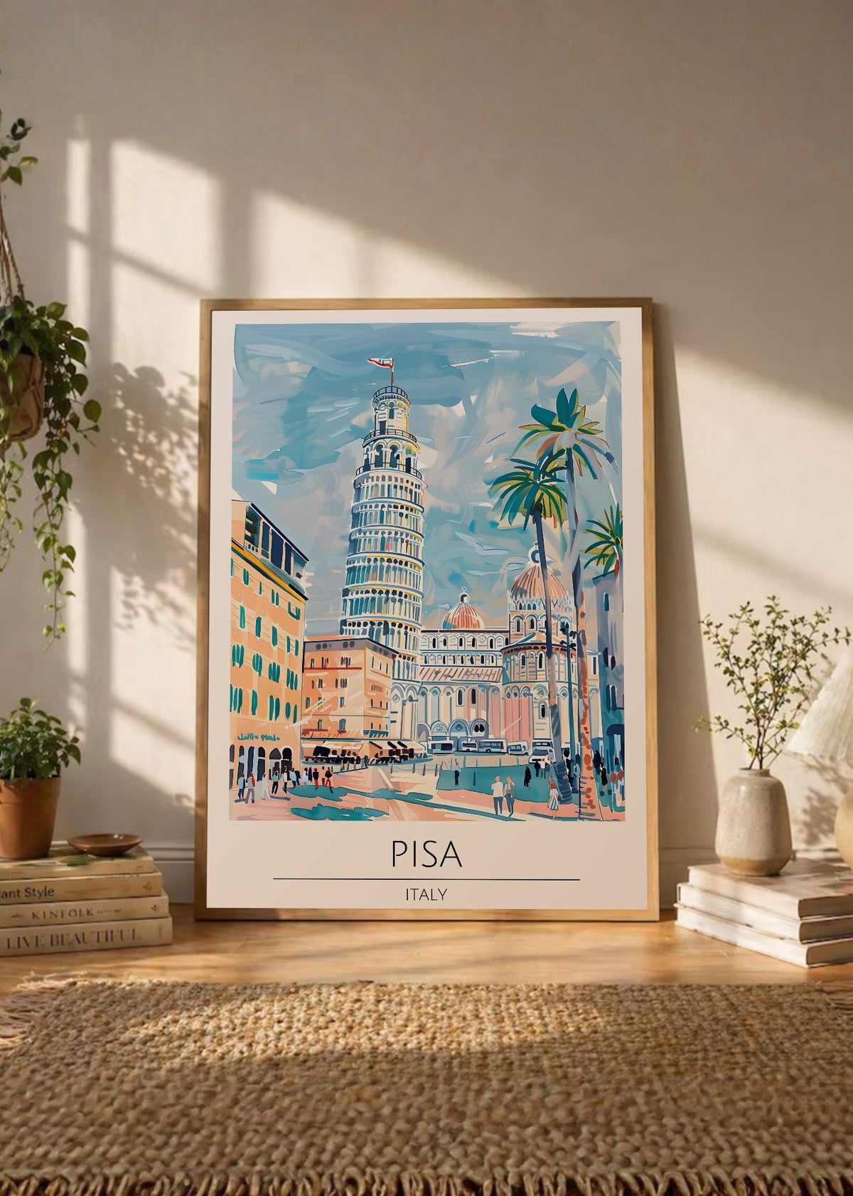 Cuadro Decorativo Travel, Pisa, Italia, Ilustración Torre