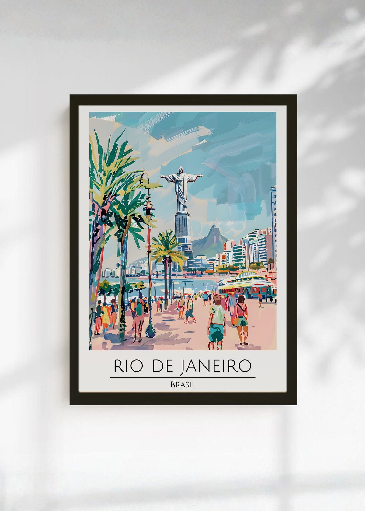 Cuadro Decorativo Travel, Río de Janeiro, Brasil, Ilustración Corcovado