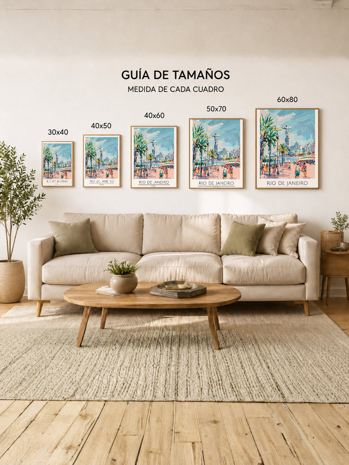 Cuadro Decorativo Travel, Río de Janeiro, Brasil, Ilustración Corcovado
