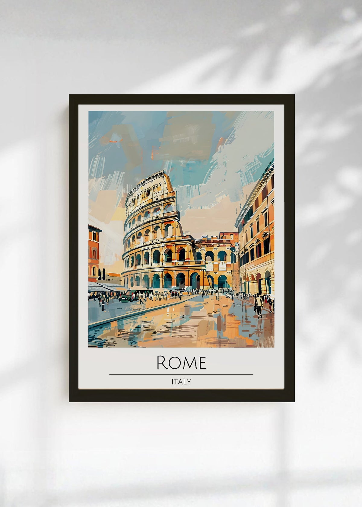 Cuadro Decorativo Travel, Roma, Italia, Ilustración Coliseo