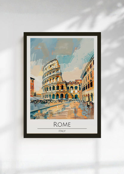 Cuadro Decorativo Travel, Roma, Italia, Ilustración Coliseo