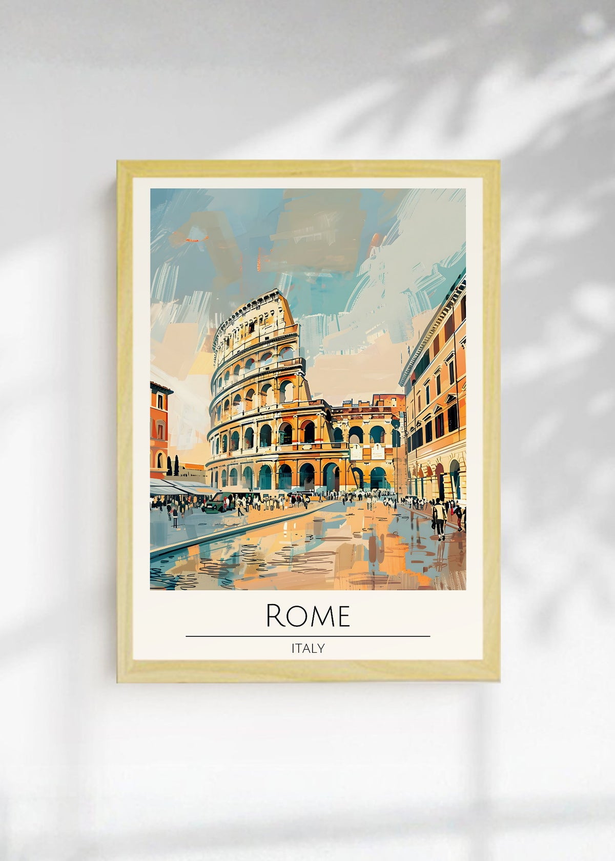 Cuadro Decorativo Travel, Roma, Italia, Ilustración Coliseo