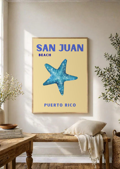 Cuadro Decorativo Travel, San Juan Puerto Rico, Estrella Mar Durazno