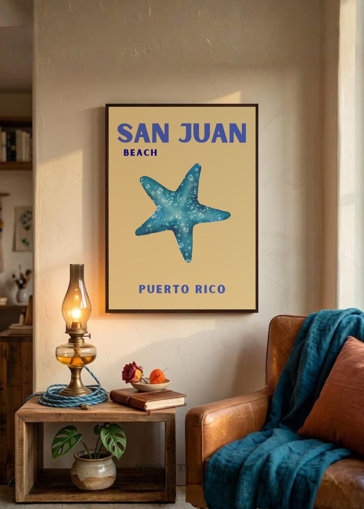Cuadro Decorativo Travel, San Juan Puerto Rico, Estrella Mar Durazno