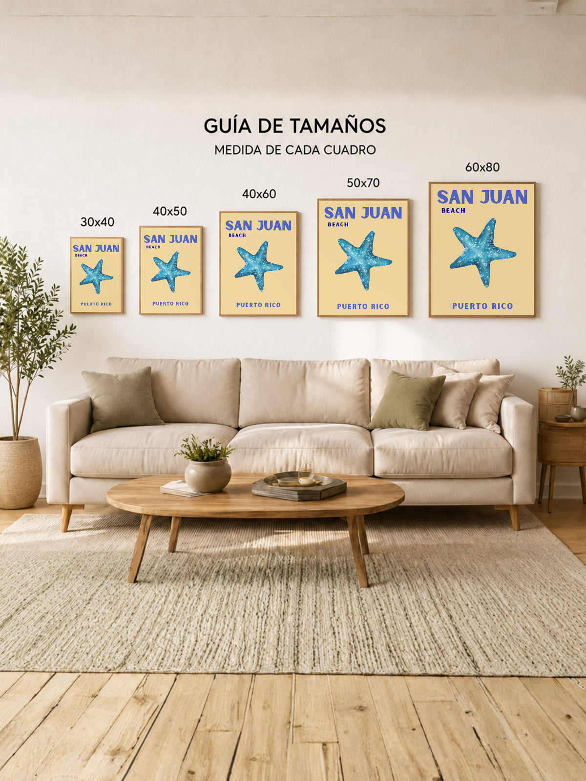 Cuadro Decorativo Travel, San Juan Puerto Rico, Estrella Mar Durazno
