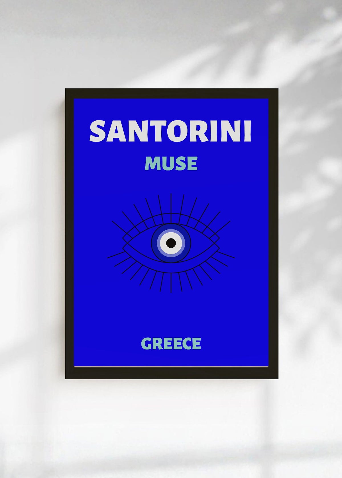Cuadro Decorativo Travel, Santorini, Grecia, Ojo Turco Azul II