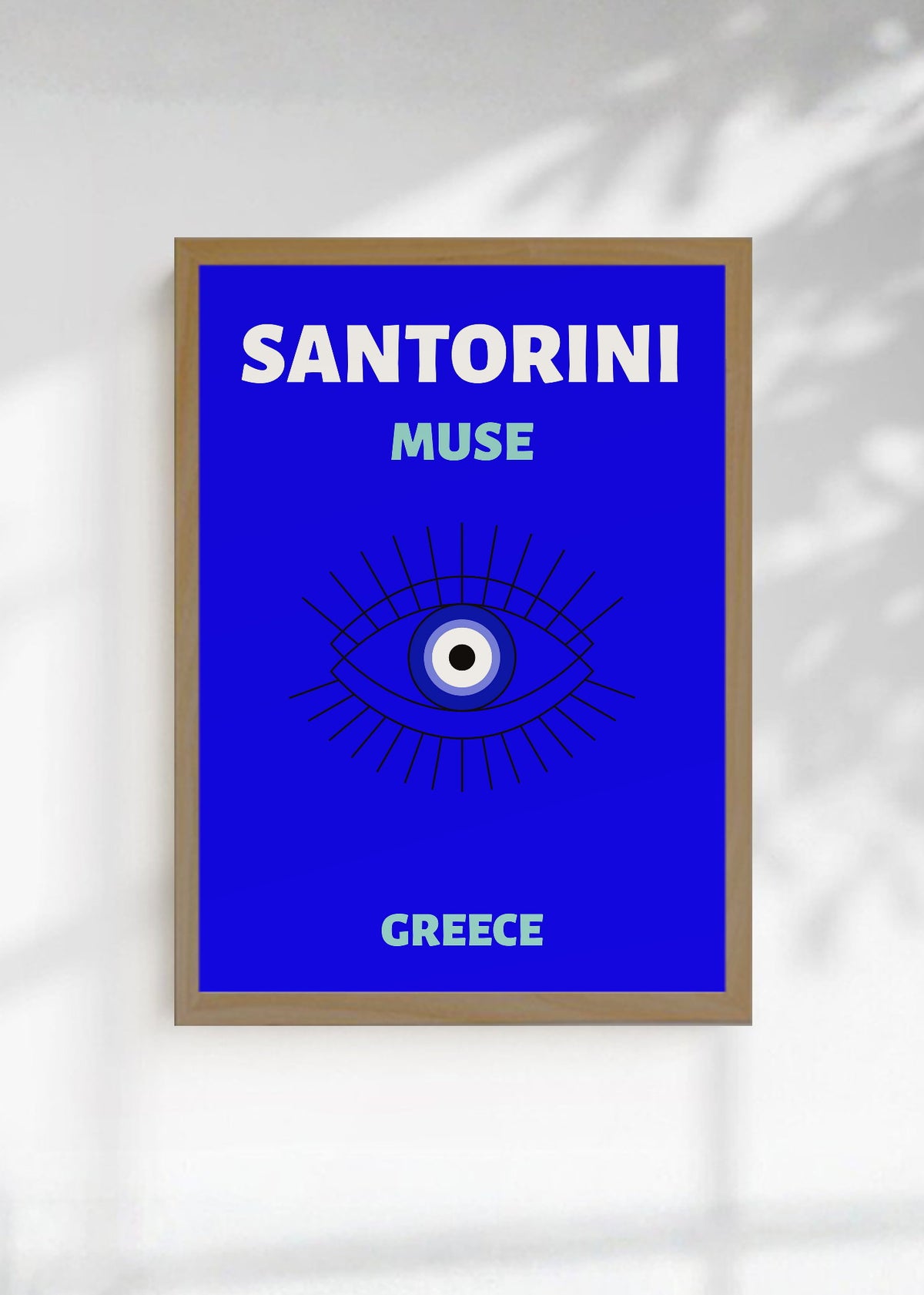Cuadro Decorativo Travel, Santorini, Grecia, Ojo Turco Azul II