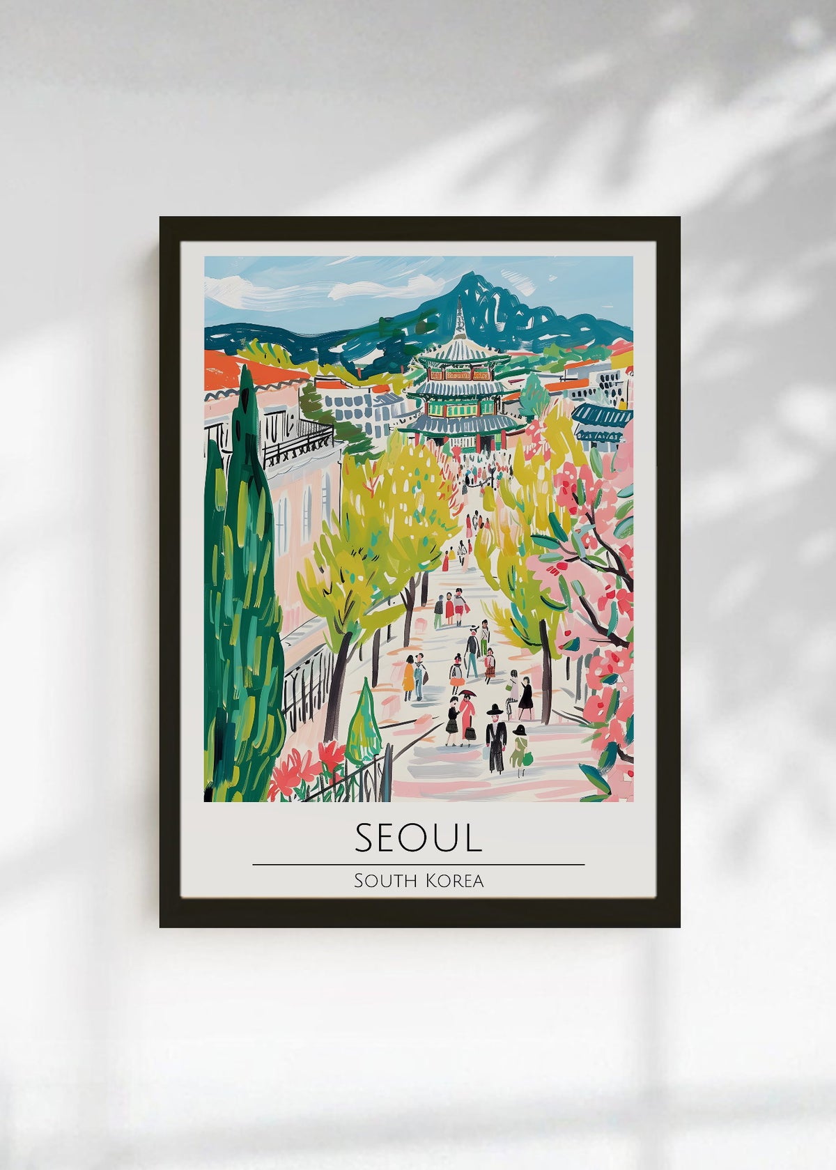 Cuadro Decorativo Travel, Seúl del, Corea Sur, Ilustración Parque
