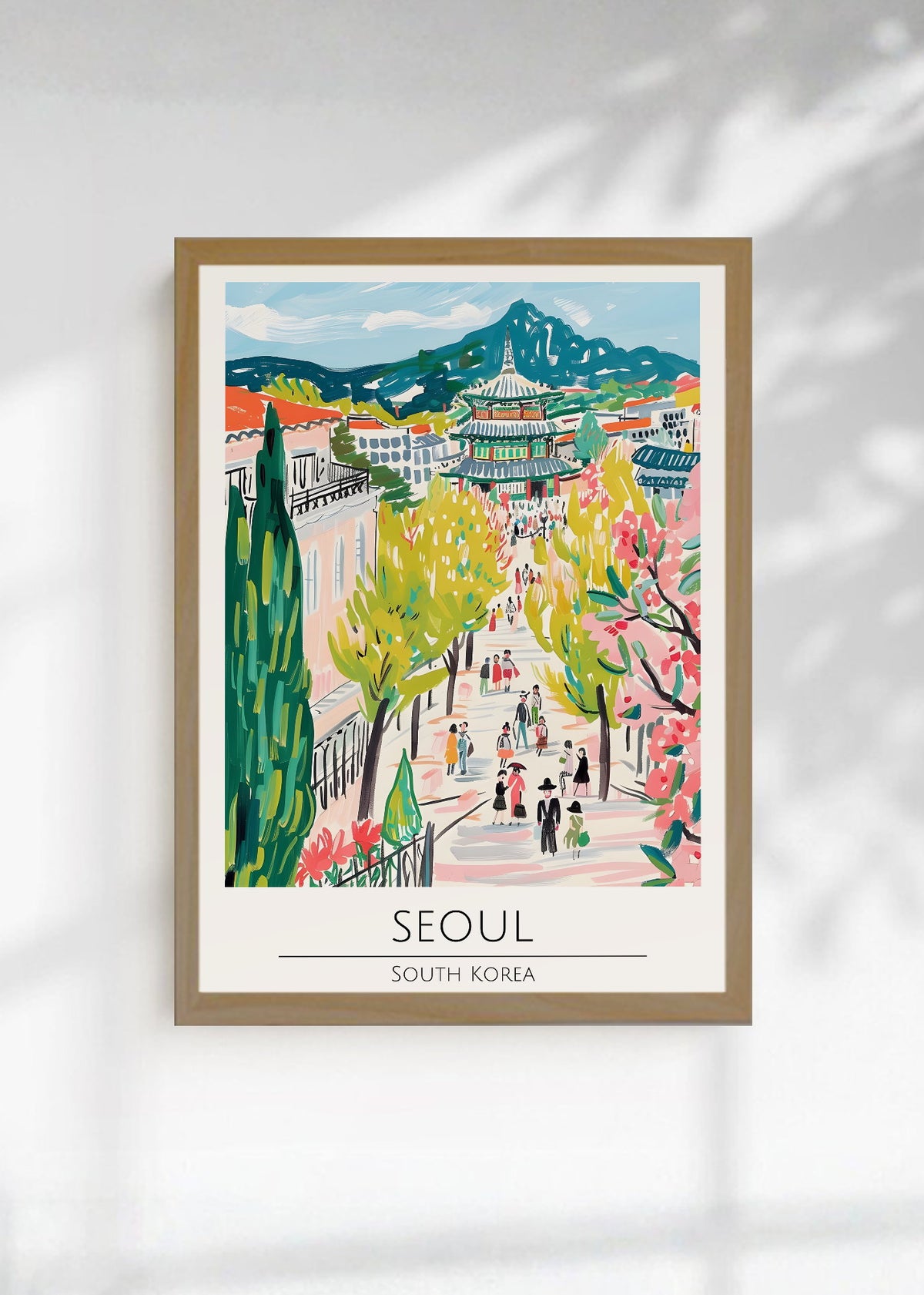 Cuadro Decorativo Travel, Seúl del, Corea Sur, Ilustración Parque