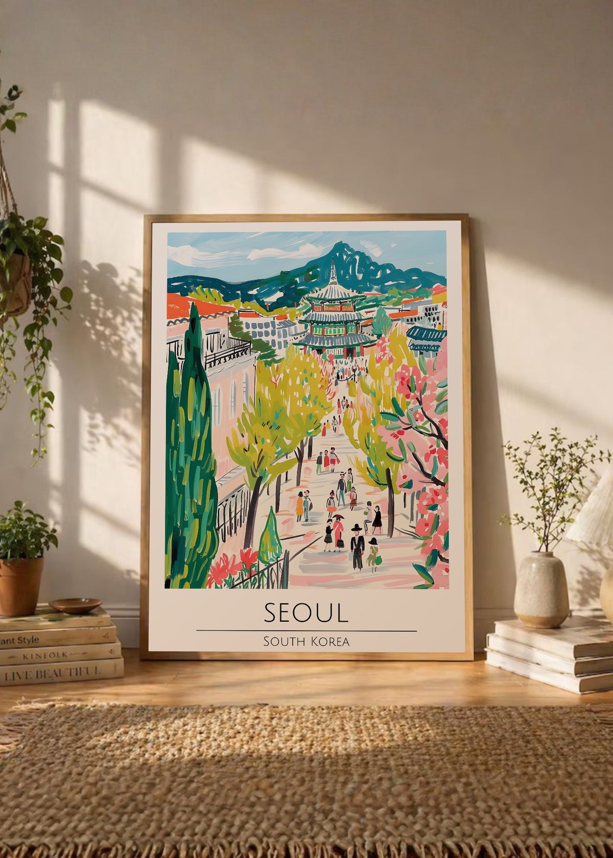 Cuadro Decorativo Travel, Seúl del, Corea Sur, Ilustración Parque