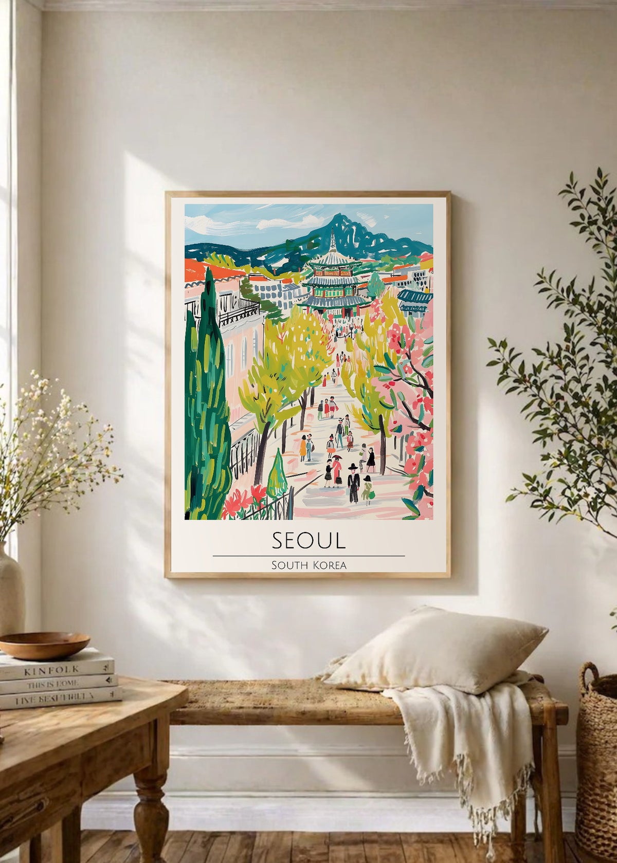 Cuadro Decorativo Travel, Seúl del, Corea Sur, Ilustración Parque