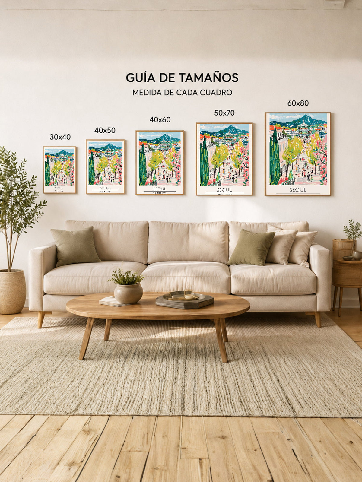 Cuadro Decorativo Travel, Seúl del, Corea Sur, Ilustración Parque