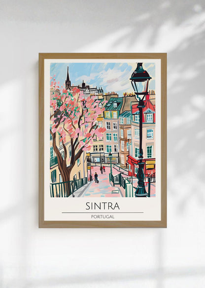 Cuadro Decorativo Travel, Sintra, Portugal, Ilustración Ciudad