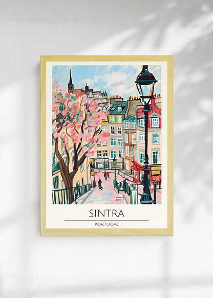Cuadro Decorativo Travel, Sintra, Portugal, Ilustración Ciudad