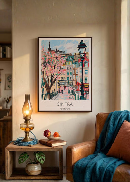 Cuadro Decorativo Travel, Sintra, Portugal, Ilustración Ciudad