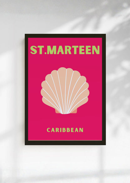Cuadro Decorativo Travel, St. Maarten, Caribe, Caracol Rojo