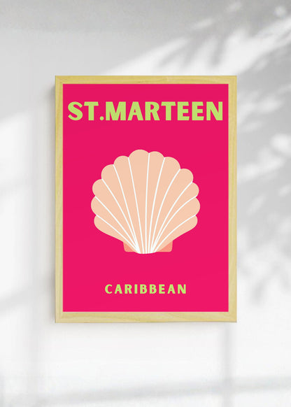 Cuadro Decorativo Travel, St. Maarten, Caribe, Caracol Rojo