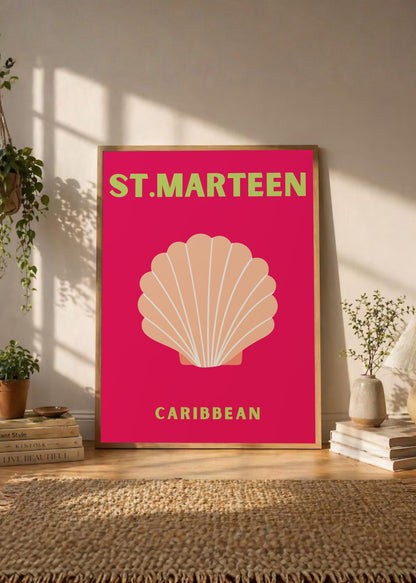 Cuadro Decorativo Travel, St. Maarten, Caribe, Caracol Rojo