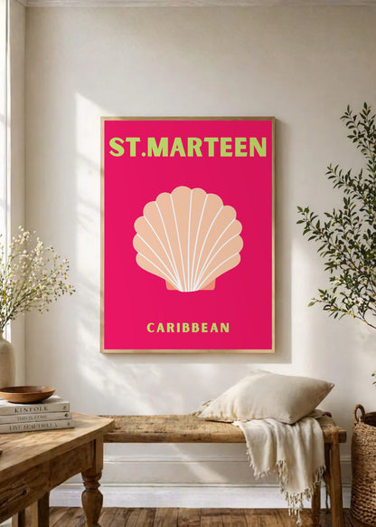 Cuadro Decorativo Travel, St. Maarten, Caribe, Caracol Rojo