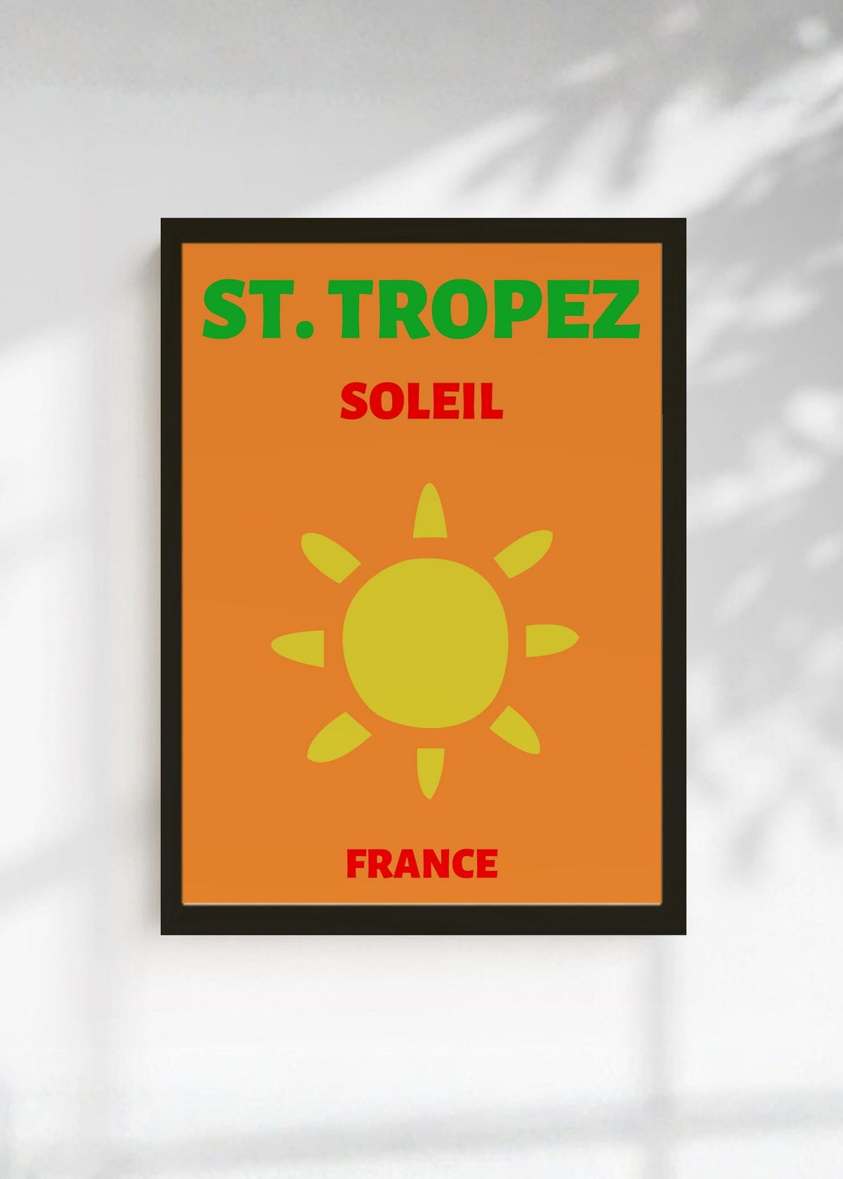 Cuadro Decorativo Travel, St. Tropez, Francia, Sol Naranja II