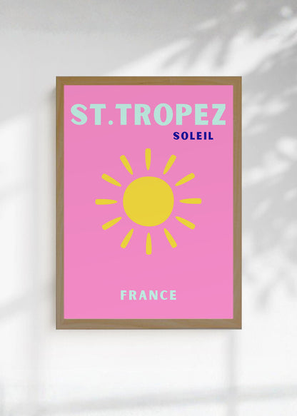 Cuadro Decorativo Travel, St. Tropez, Francia, Sol Rosa