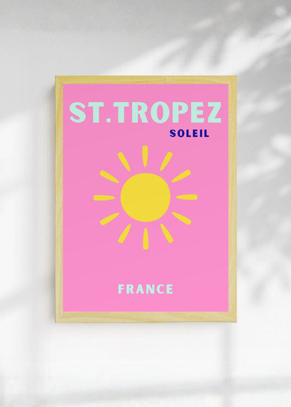 Cuadro Decorativo Travel, St. Tropez, Francia, Sol Rosa