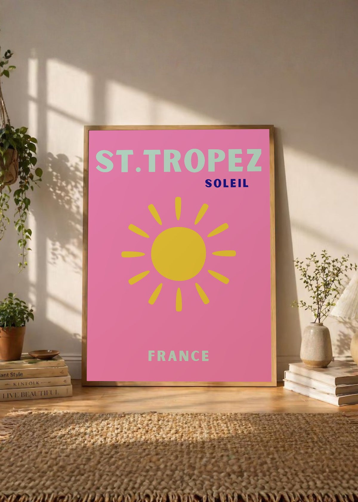 Cuadro Decorativo Travel, St. Tropez, Francia, Sol Rosa