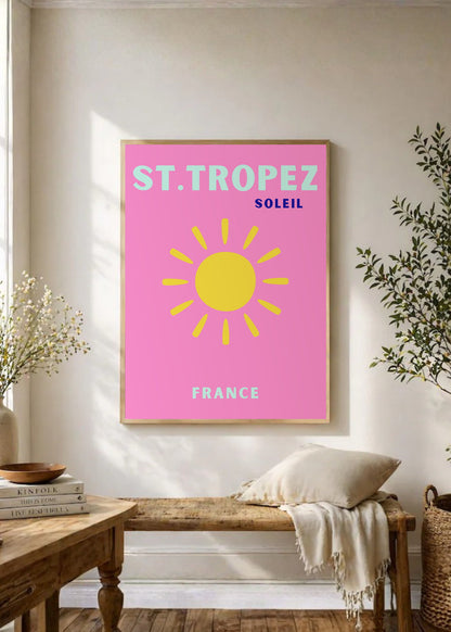 Cuadro Decorativo Travel, St. Tropez, Francia, Sol Rosa