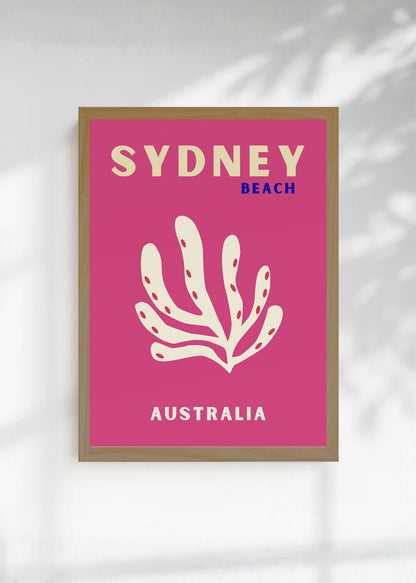 Cuadro Decorativo Travel, Sydney, Australia, Coral Magenta
