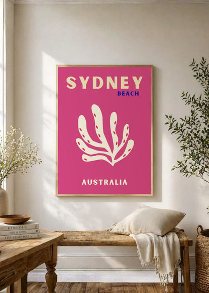 Cuadro Decorativo Travel, Sydney, Australia, Coral Magenta
