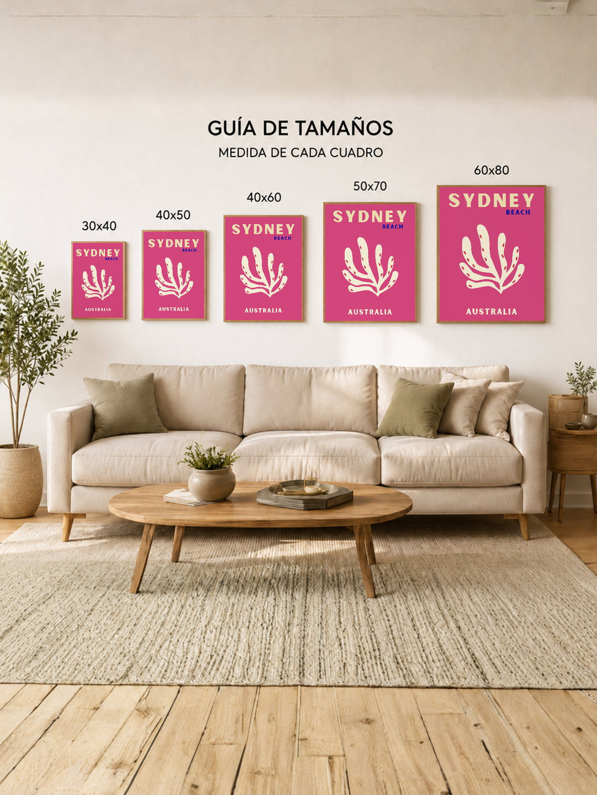 Cuadro Decorativo Travel, Sydney, Australia, Coral Magenta
