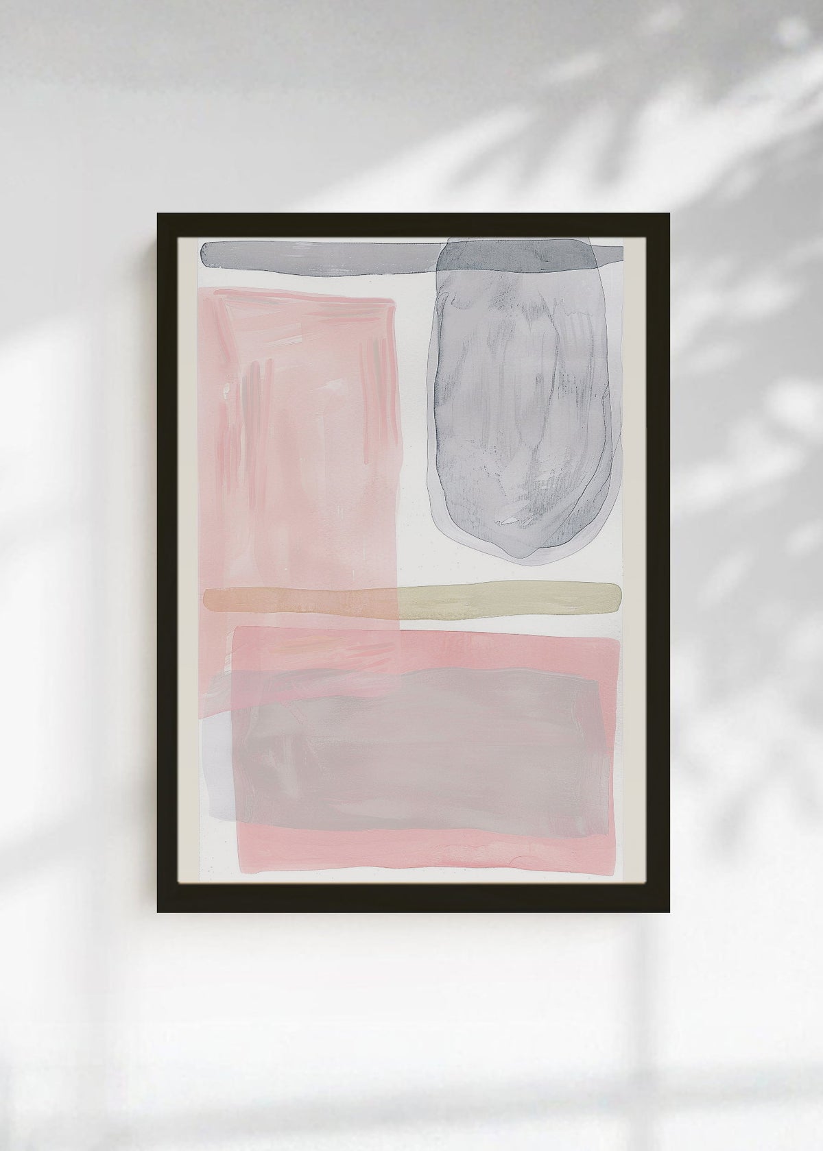 Cuadro Decorativo Trendy, Acuarela Rosa Gris Suave