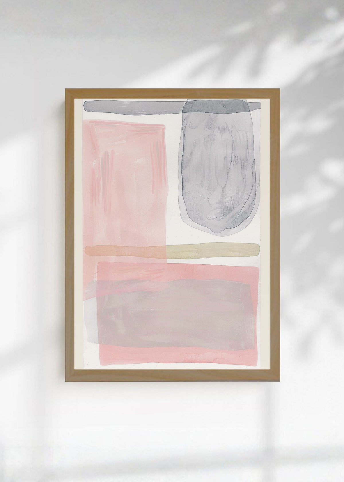 Cuadro Decorativo Trendy, Acuarela Rosa Gris Suave