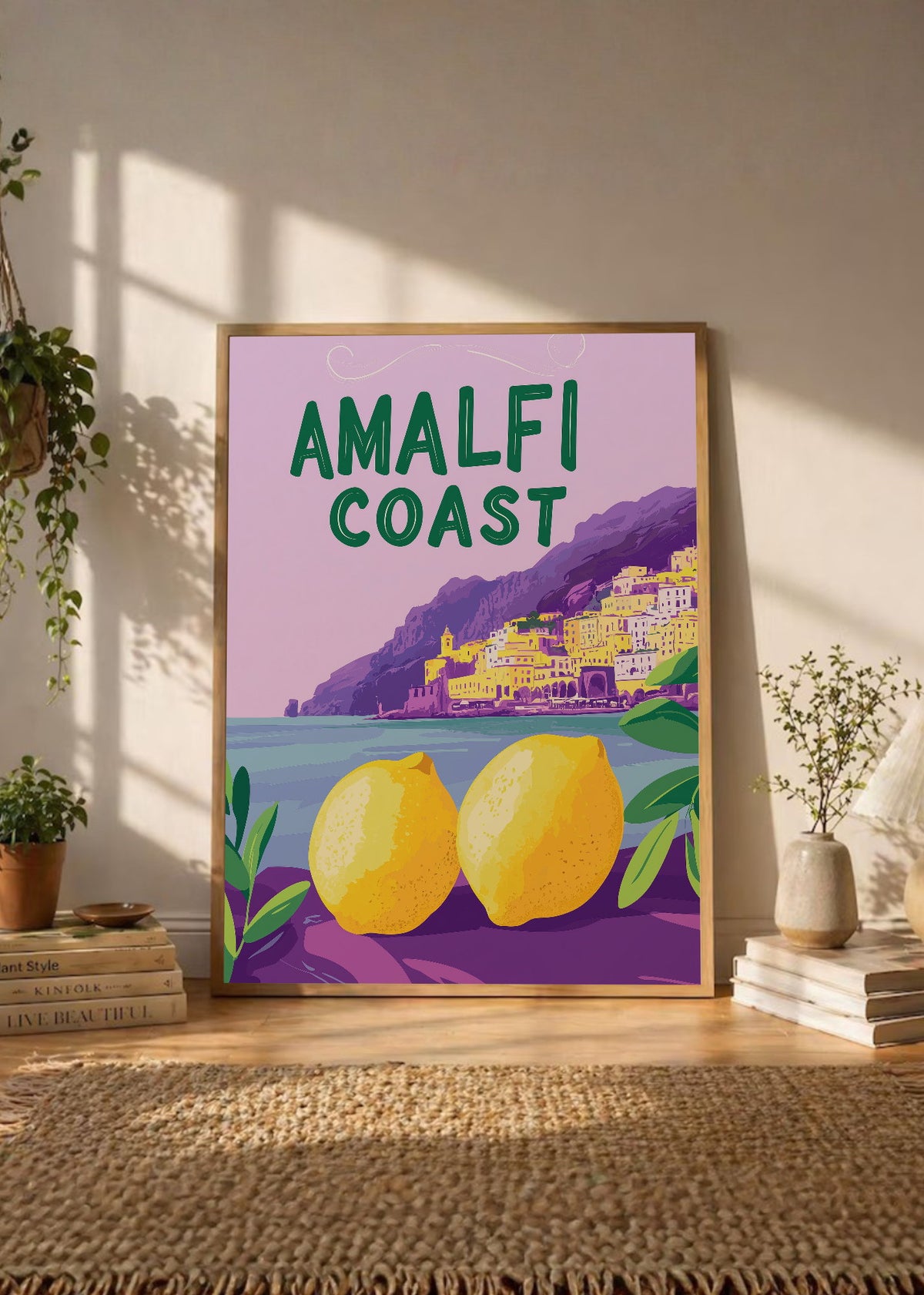 Cuadro Decorativo Trendy, Amalfi Coast Limones Lila
