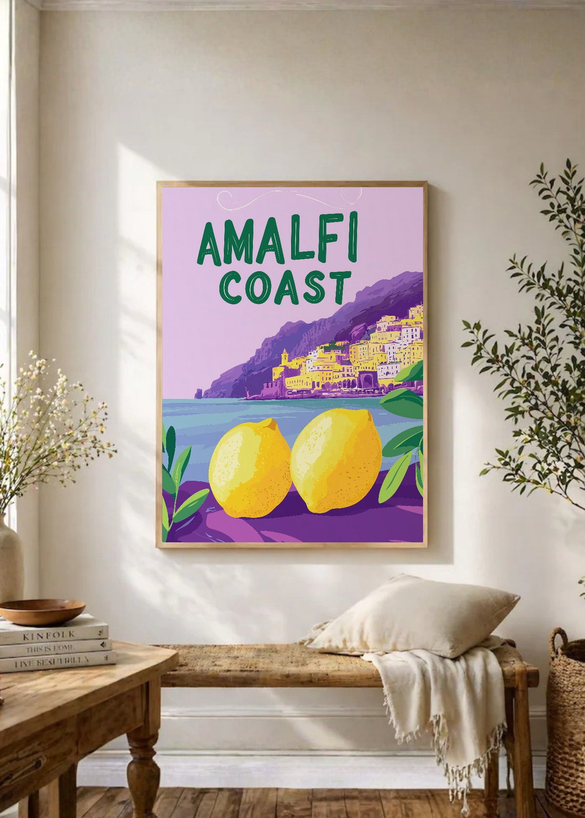 Cuadro Decorativo Trendy, Amalfi Coast Limones Lila