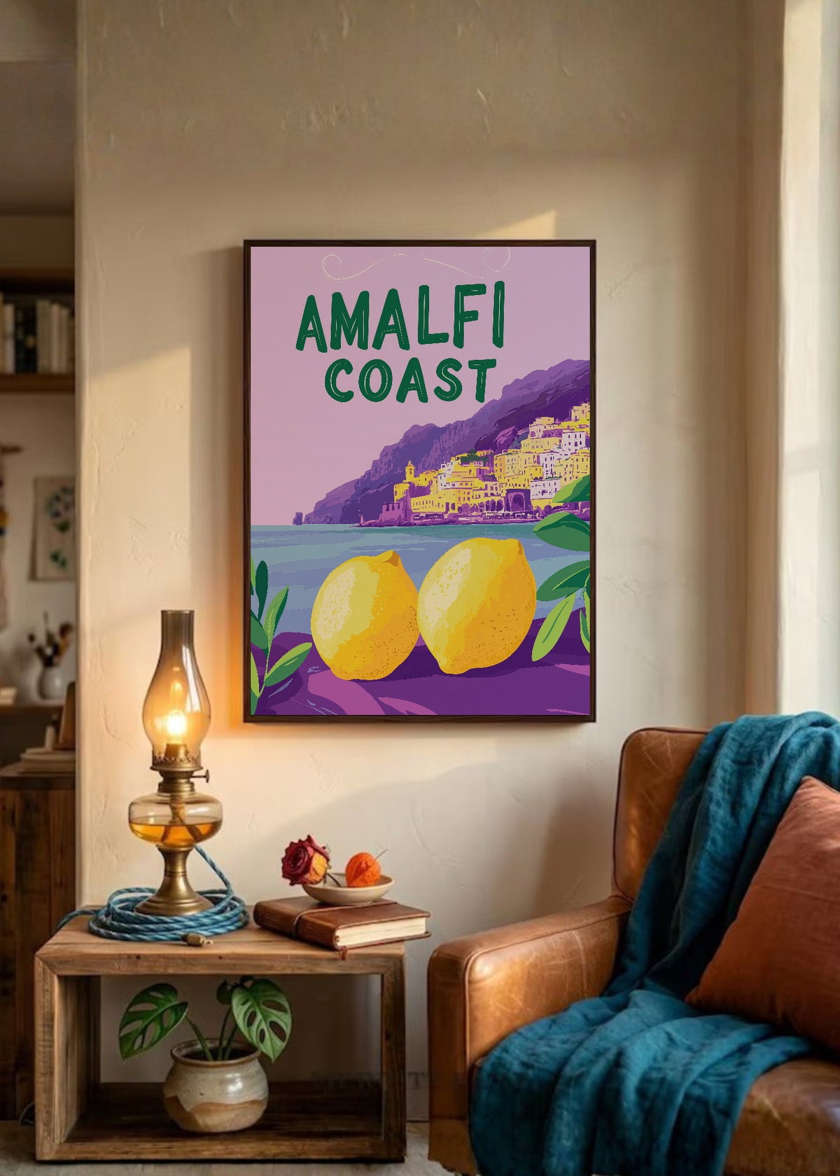 Cuadro Decorativo Trendy, Amalfi Coast Limones Lila
