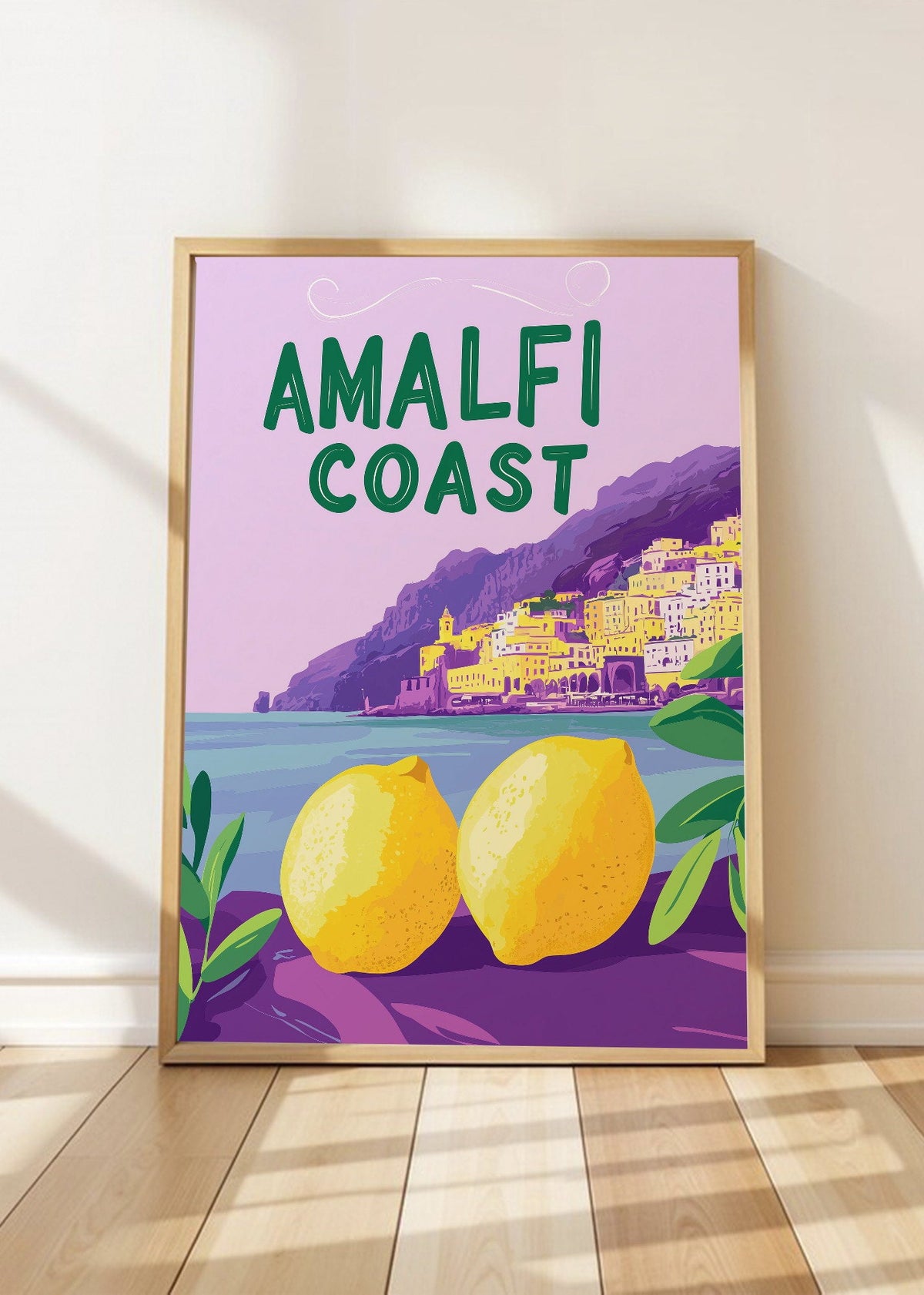Cuadro Decorativo Trendy, Amalfi Coast Limones Lila