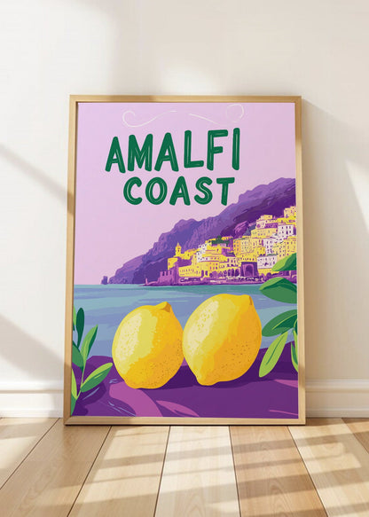 Cuadro Decorativo Trendy, Amalfi Coast Limones Lila