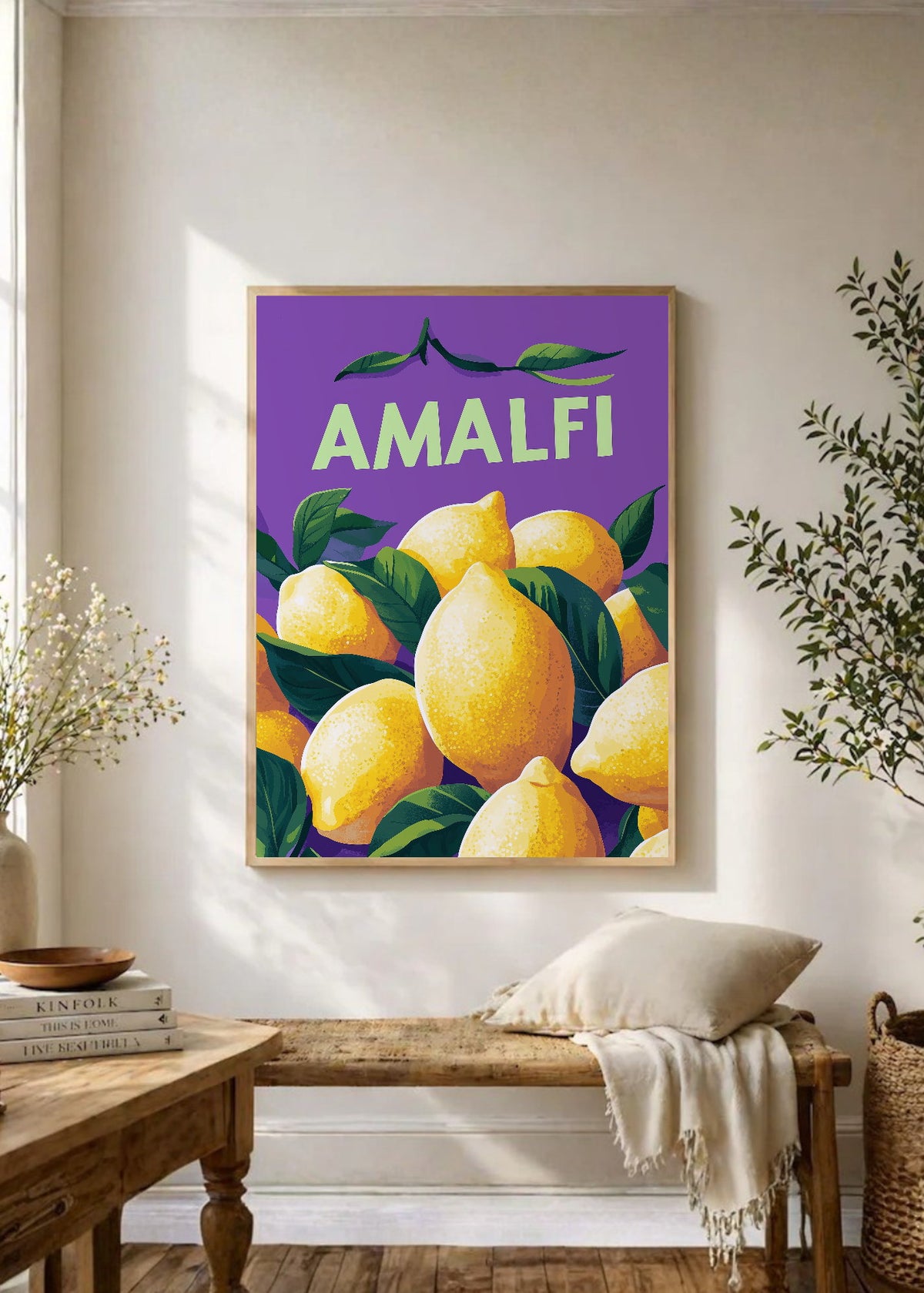 Cuadro Decorativo Trendy, Amalfi Limones Violeta