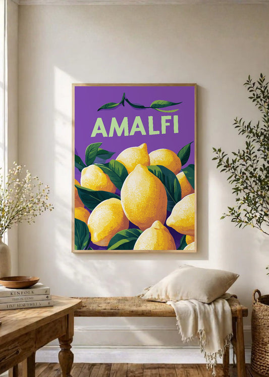 Cuadro Decorativo Trendy, Amalfi Limones Violeta