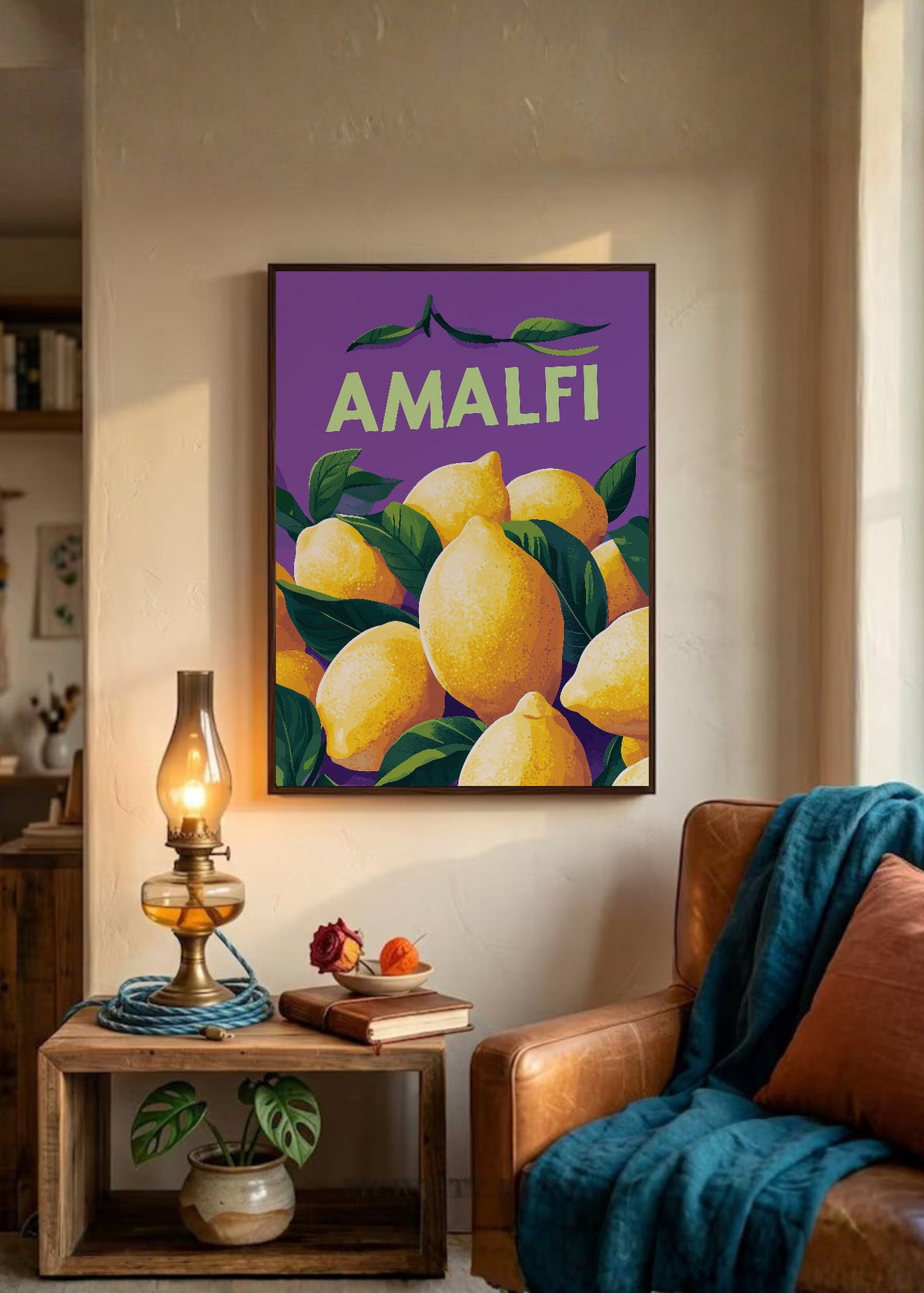 Cuadro Decorativo Trendy, Amalfi Limones Violeta