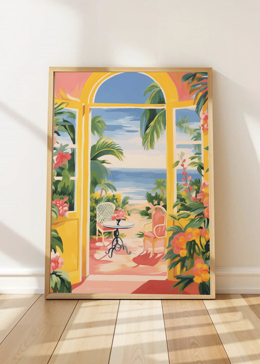 Cuadro Decorativo Trendy, Arco Vista Mar Tropical