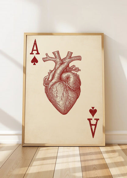 Cuadro Decorativo Trendy, As de Corazones Anatómico