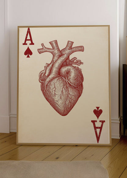 Cuadro Decorativo Trendy, As de Corazones Anatómico